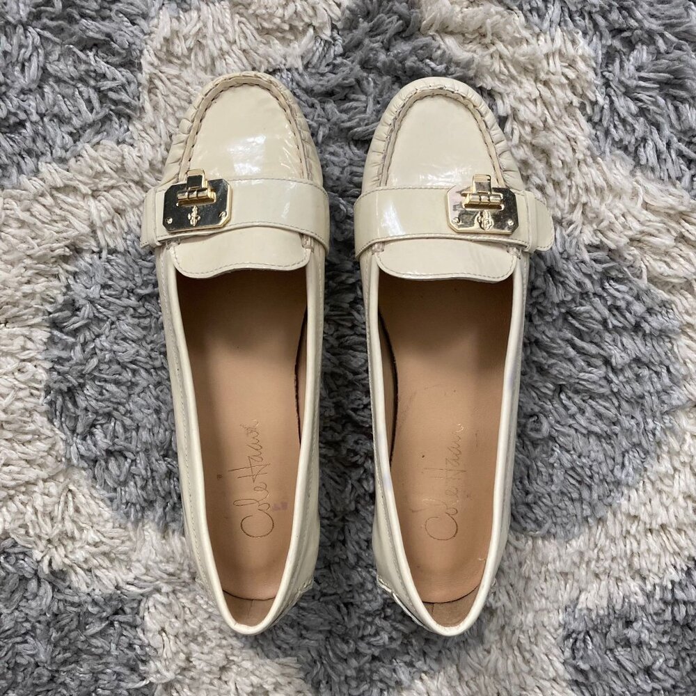 Cole Haan Cream Nike Air Flat Loafer Shoes